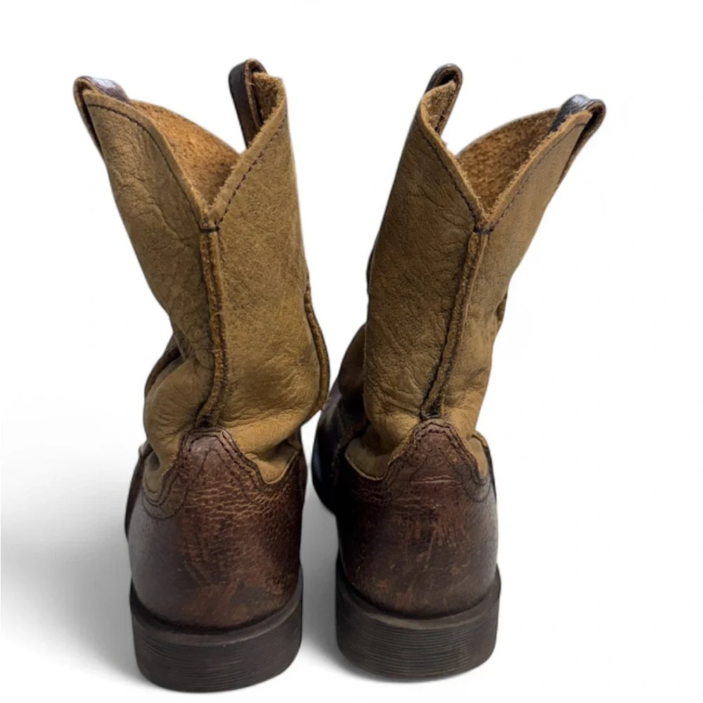 Ariat Boy’s Rustic Brown and Tan Cowboy Boots Size 10 - Picture 3 of 7